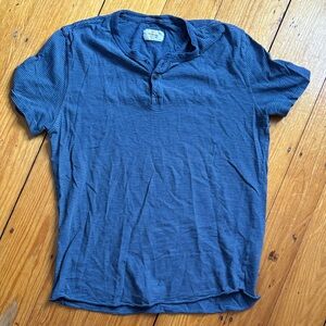 Marine Layer Blue Striped Casual Shirt